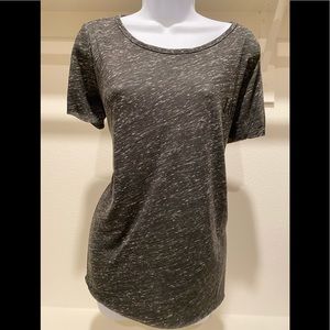 Gray burn out scoop neck tunic LOVER shirt top